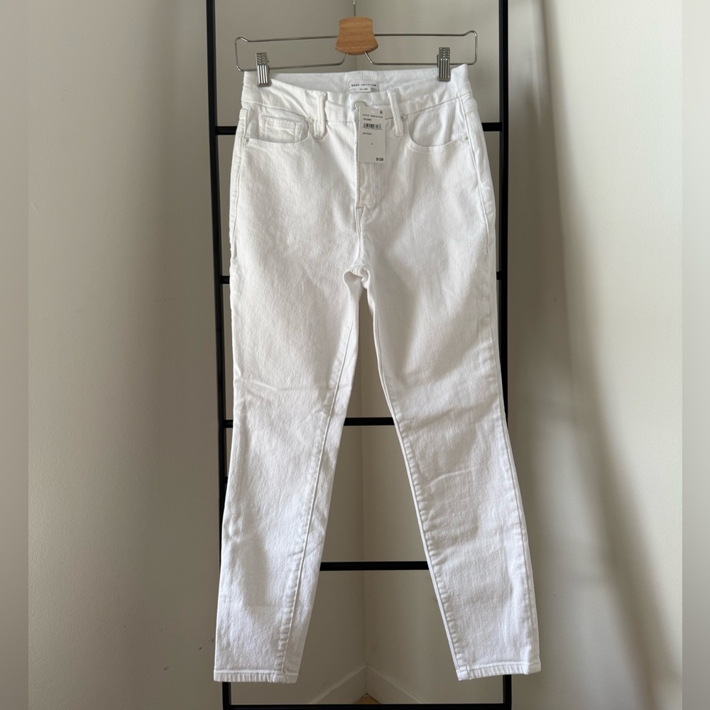 NWT Nordstrom Good American Women's White Jeans, size 4